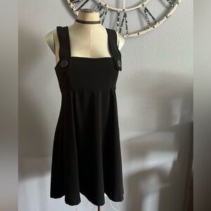 Necessary Objects Black Mini Pinafore Dress